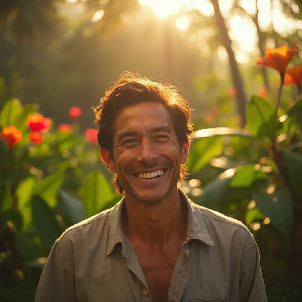 ️ hombre sonriente en Bali