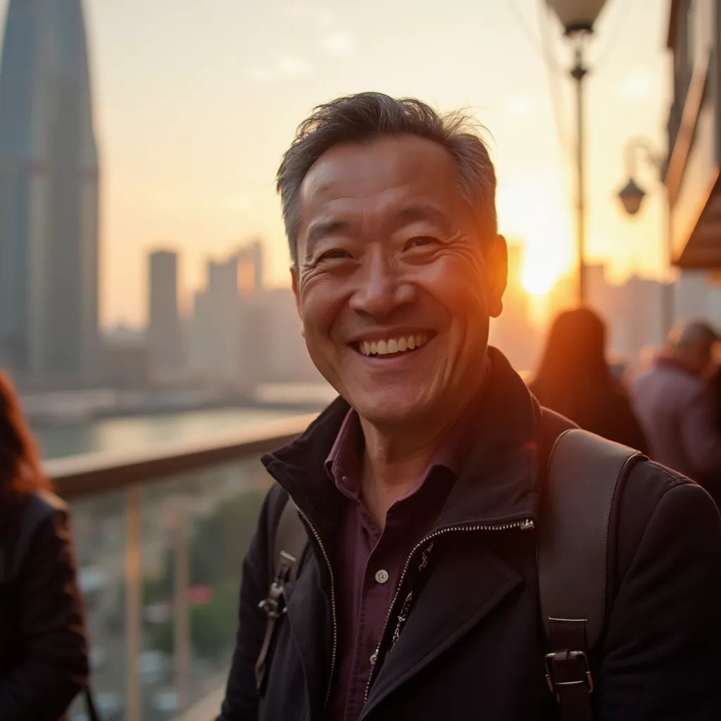 ️ hombre sonriendo en Hong Kong