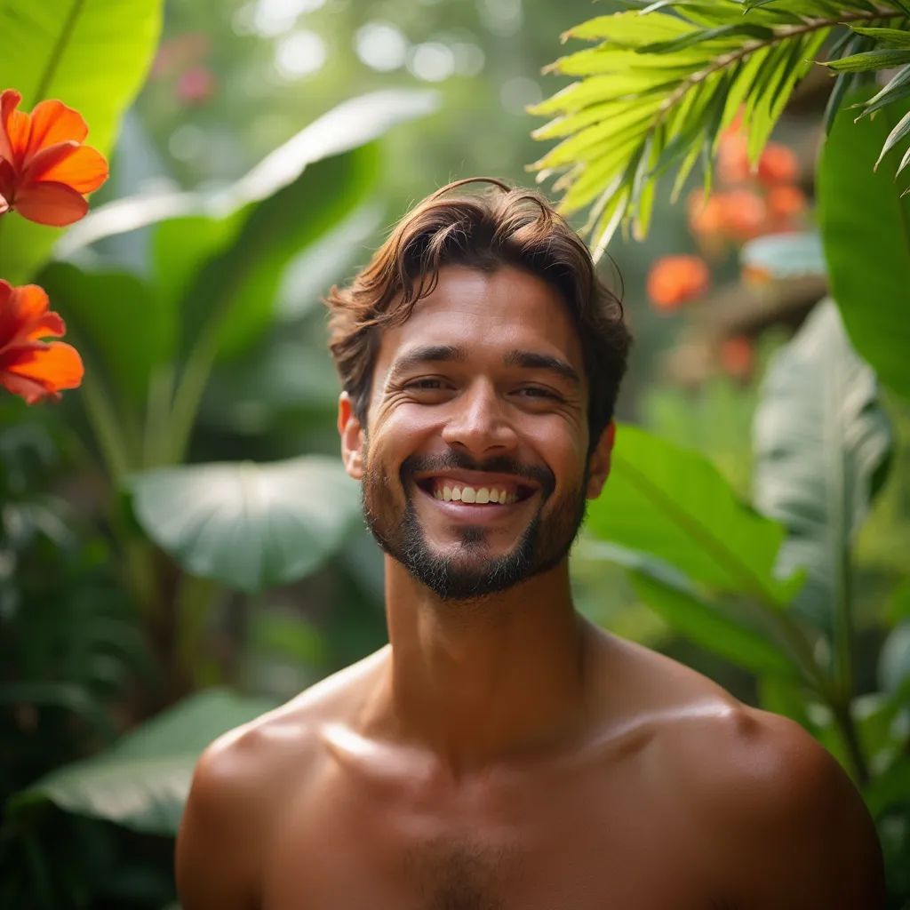 ️ hombre sonriendo en Bali