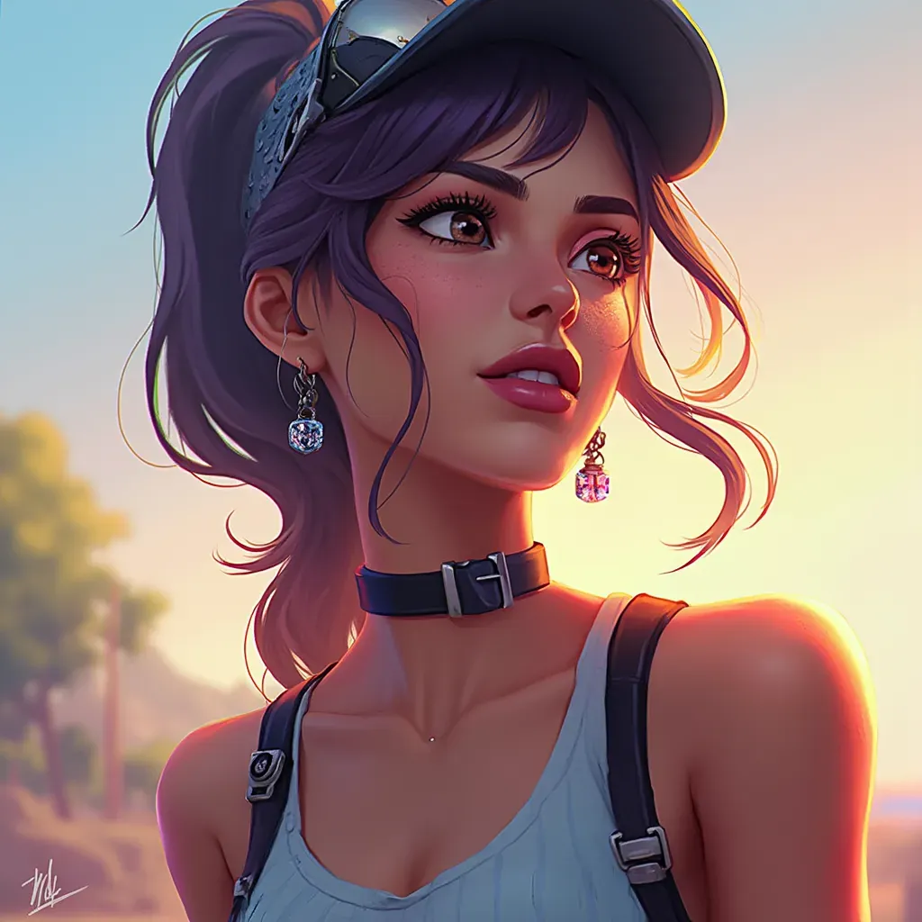  retrato de una mujer, inspirado en Battle Royale Survivor, colorido, danza emotiva, pintura digital, artstation, arte conceptual, suave, enfoque nítido, ilustración, Epic Games, Fortnite